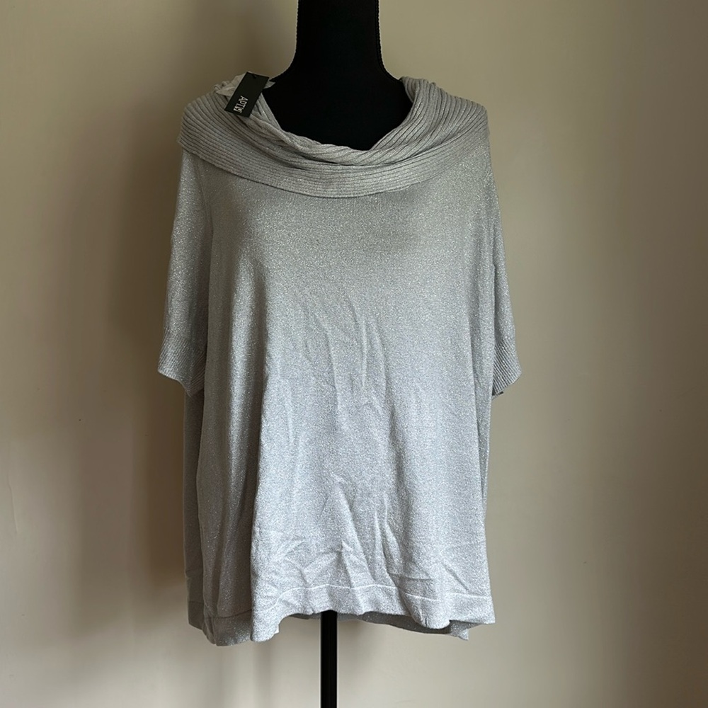 Smocked neck sweater